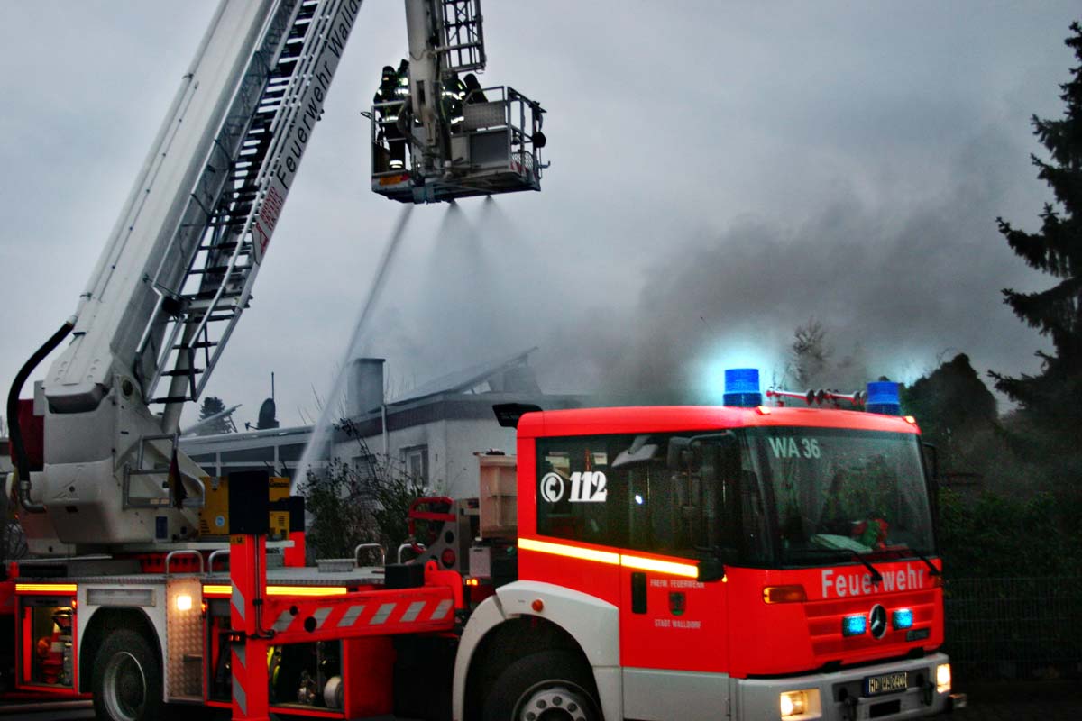 Wohnhausbrand in Walldorf