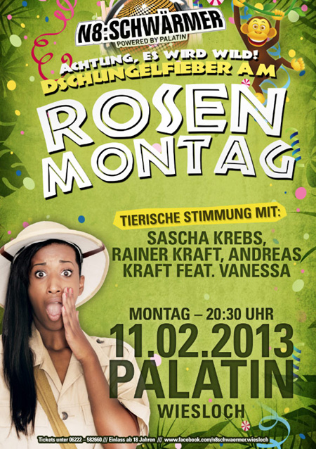 HEUTE: Rosenmontagsparty mit Sascha Krebs & Rainer Kraft