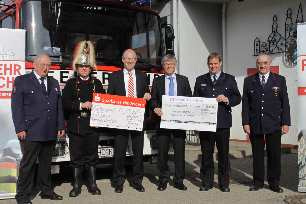 Volksbank und Sparkasse unterstützen die Feuerwehr