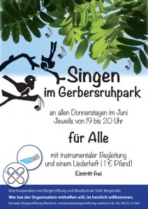 singen im Park