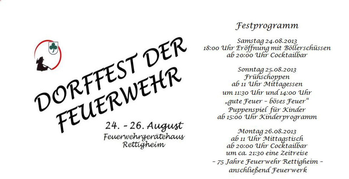 Heute Dorffest in Rettigheim