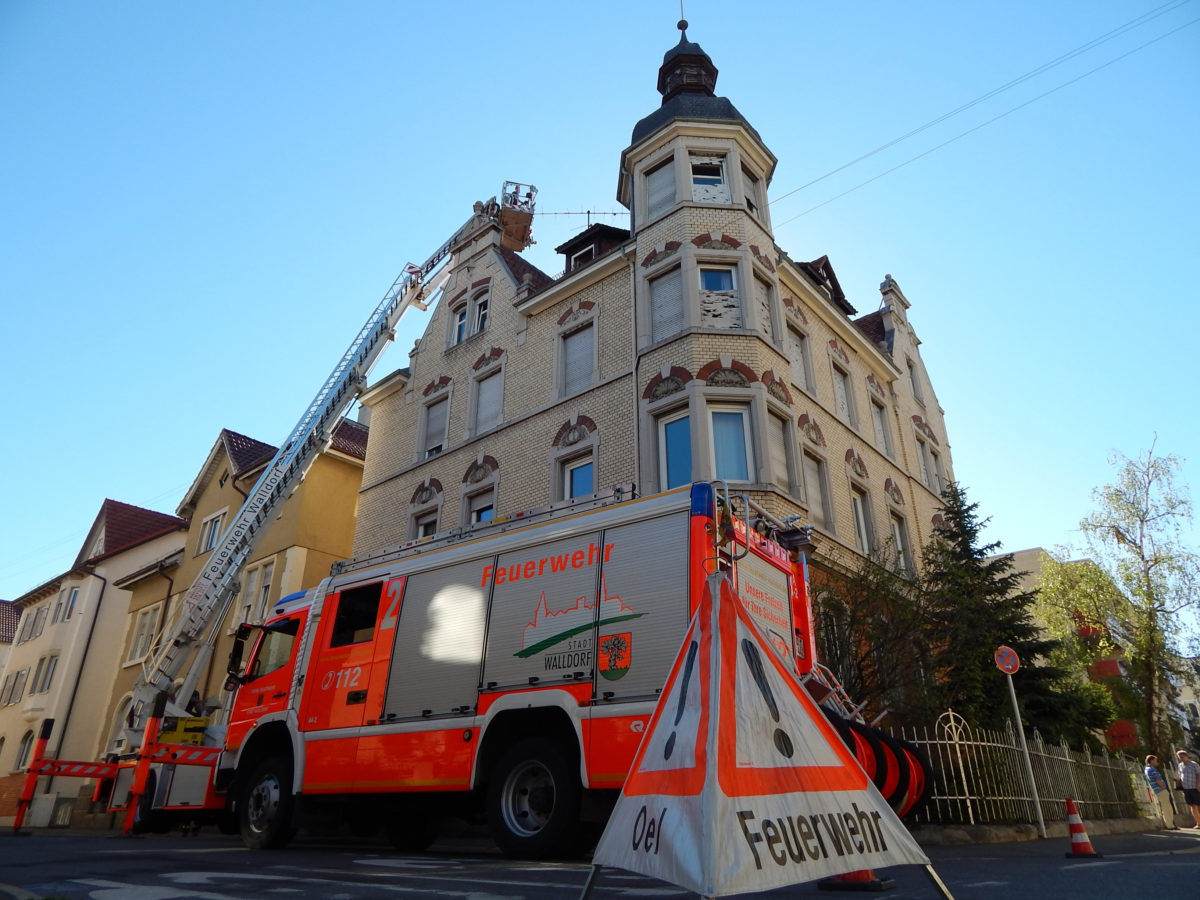 Feuerwehr Walldorf bei Überlandhilfe in Reutlingen