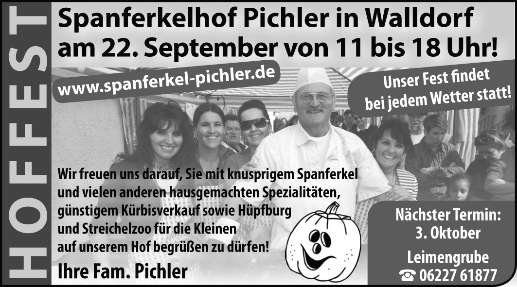 Heute: Hoffest auf dem Spanferkelhof