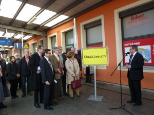 Empfang im Bahnhof Speyer