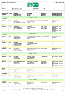 SV-Spielplan zwischen dem 1.11. und 7.11