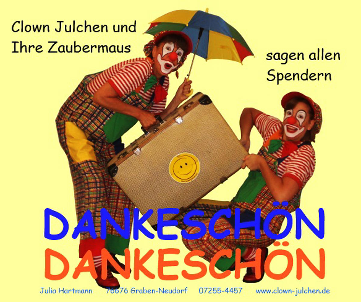 Julchen und die Zaubermaus sagen “Dankeschööööööööön”