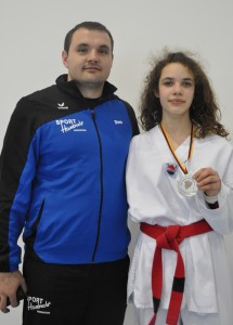 Mara Steinwagner mit Trainer Dmitri Horst