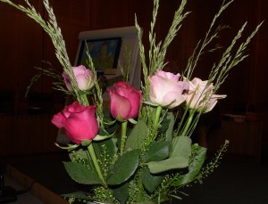 Rosen für die Lehrerinnen