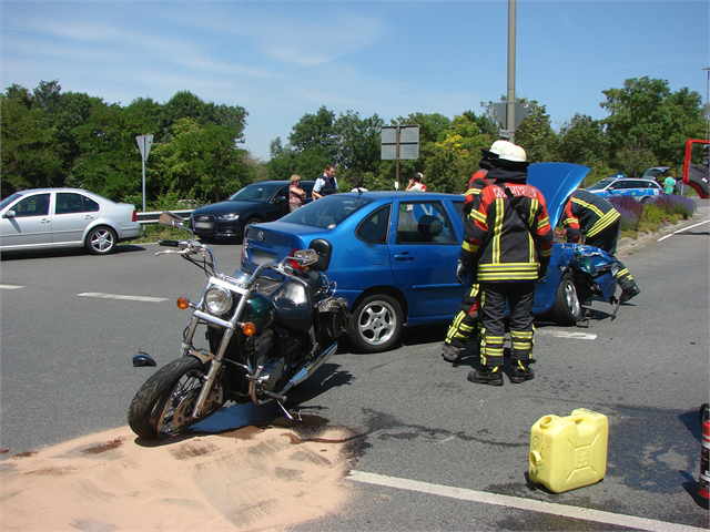 Feuerwehr-Beitrag beim Motorrad Unfall am 07. Juni in Wiesloch