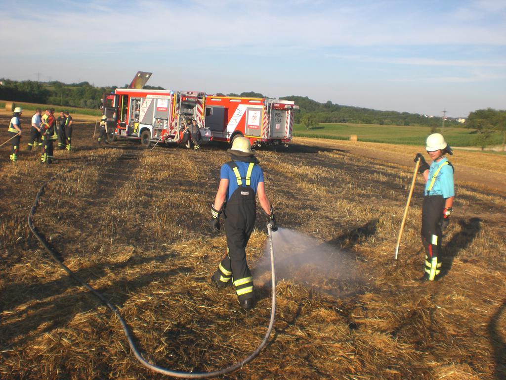 Strohballen-Flächen – brand aus Sicht der Feuerwehr