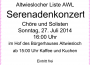 Serenaden Konzert der AWL in Altwiesloch am 27. Juli