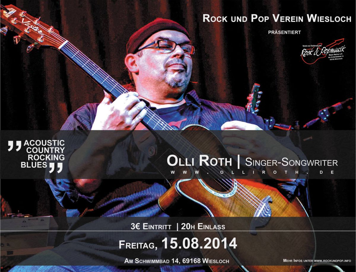 Olli Roth in der Acoustic-Lounge des Rock-& Popverein, Wiesloch