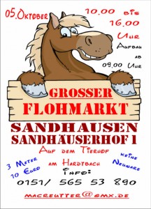 Flohmarktplakat- Sandhausen-Hofflohmarkt.