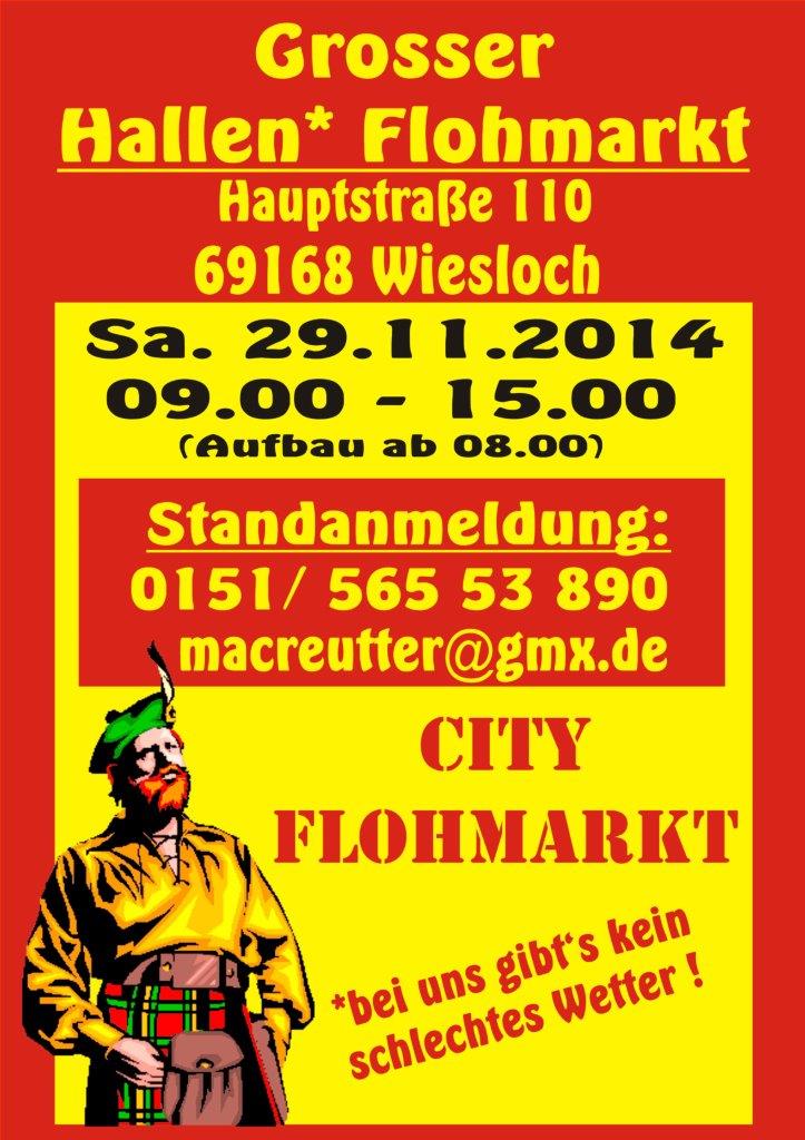 HEUTE: Hallen Flohmarkt in Wieslocher Innenstadt