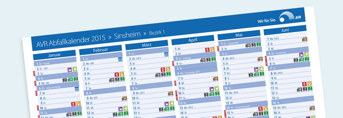 AVR: Neuer Abfallkalender