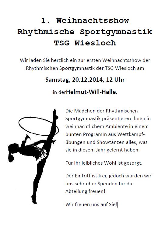 flyer weihnachtsshow