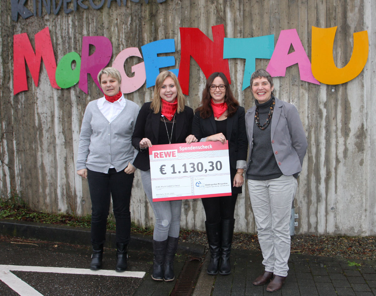 Spendenübergabe an Kindergarten Morgentau