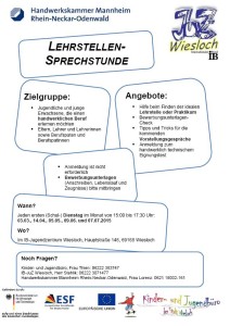 Plakat Lehrstellensprechstunde