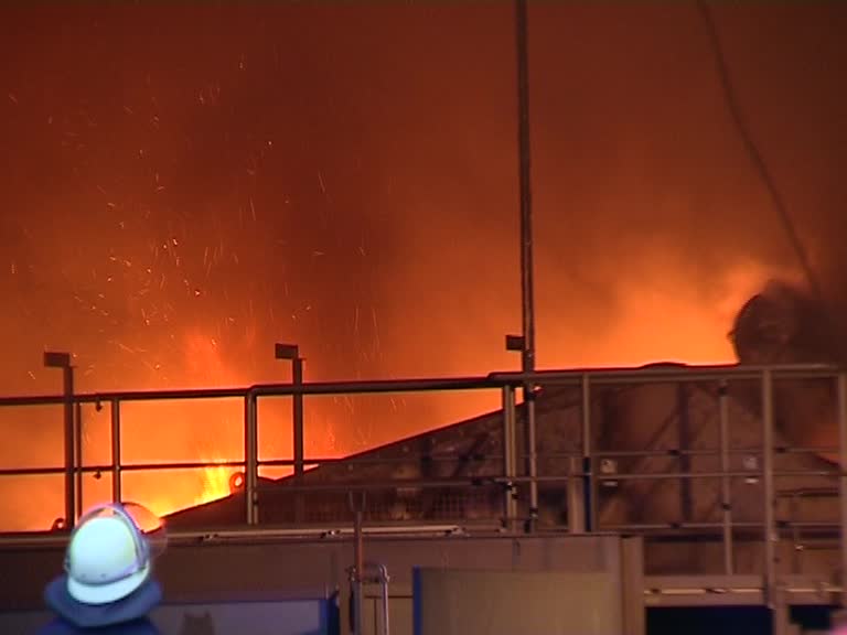 Industriebrand in Altlussheim