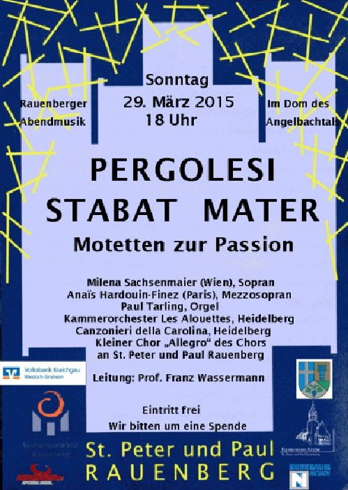 Pergolesis Stabat Mater –  heute, 18 Uhr in Peter und Paul