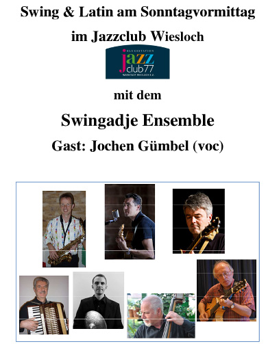 Swing & Latin am Sonntagvormittag, 19. April  im Jazzclub Wiesloch