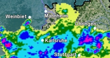 DWD warnt vor Gewitter mit Starkregen, Hagel und Böen