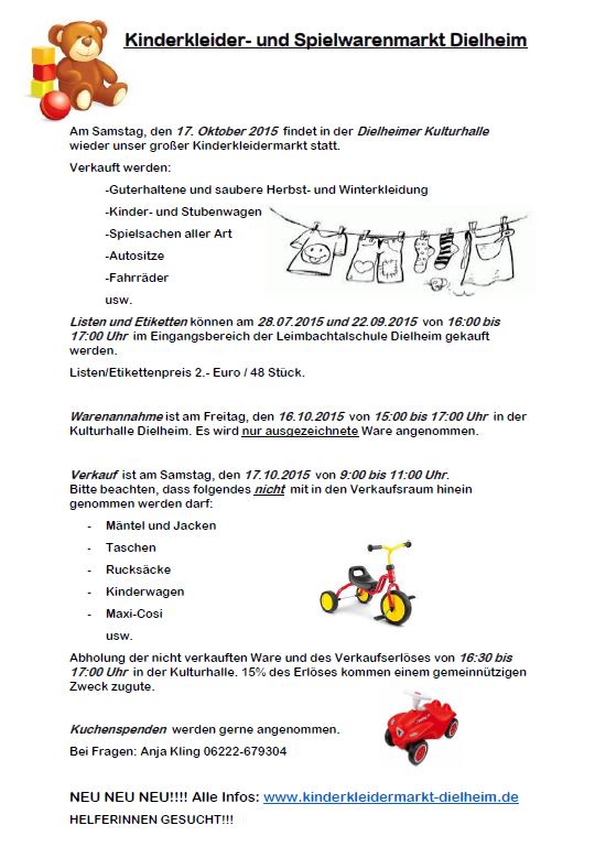 Großer Frühjahr/Sommer Kinderkleidermarkt