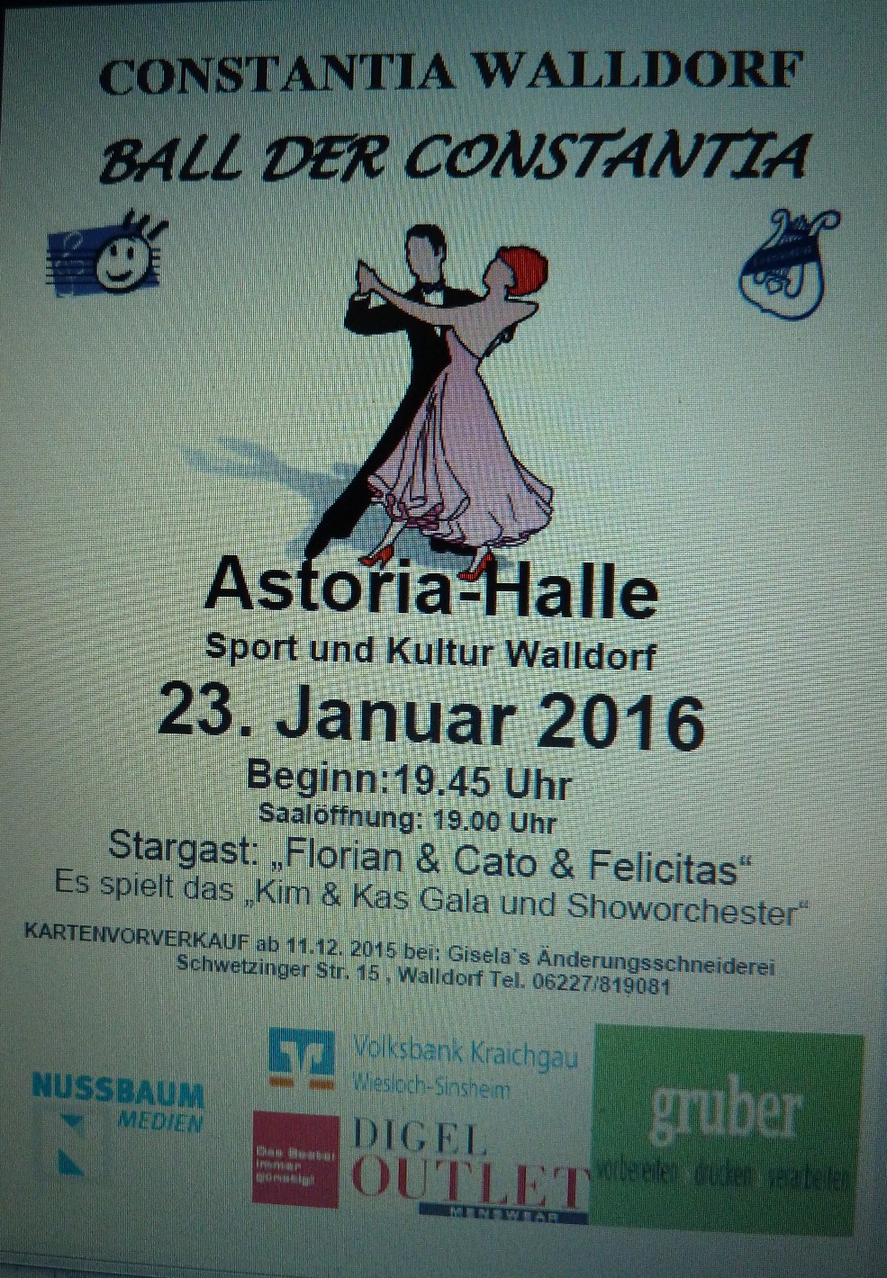 Morgen: Ball der Constantia 2016