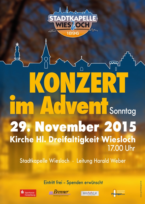 Adventskonzert der Stadtkapelle Wiesloch am 29.11.2015