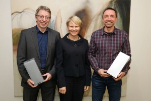 Walldorf. Kleine Sportlerehrung der Stadt an erfolgreiche Sportler. Von links Rolf Heinzmann, BMin Christiane Staab und Thomas Kessler.16.12.2015 - Helmut Pfeifer.