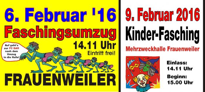 Faschingsumzug in Frauenweiler 06.02.16