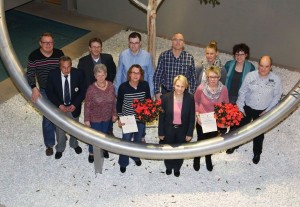 Walldorf. Blutspender Ehrungen 2016 im  Rathaus  Walldorf mit BMin Christiane Staab, Rainer Frohmueller. 03.02.2016 - Helmut Pfeifer.