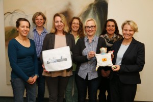 v.l. Jette Houghton-Larsen, Iris Schumacher, Alexandra Lienhardt, Dagmar Criegee, Nicole Stangelmeier-Detloff, Patricia Wehran und BMin Christiane Staab. 03.02.2016 - Helmut Pfeifer.