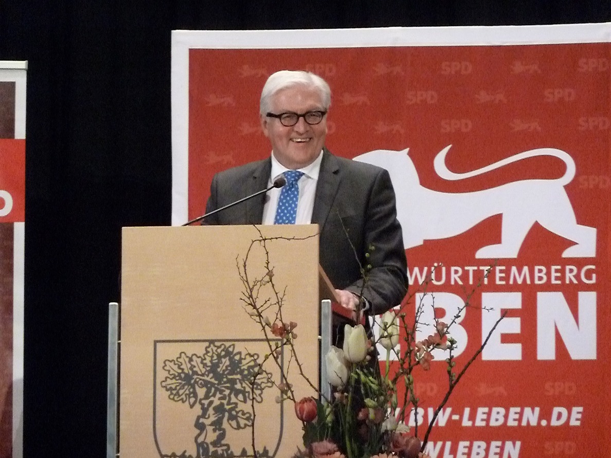 Bundesaußenminister Frank-Walter Steinmeier in Walldorf