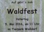 Waldfest im Tierpark Walldorf am Vatertag