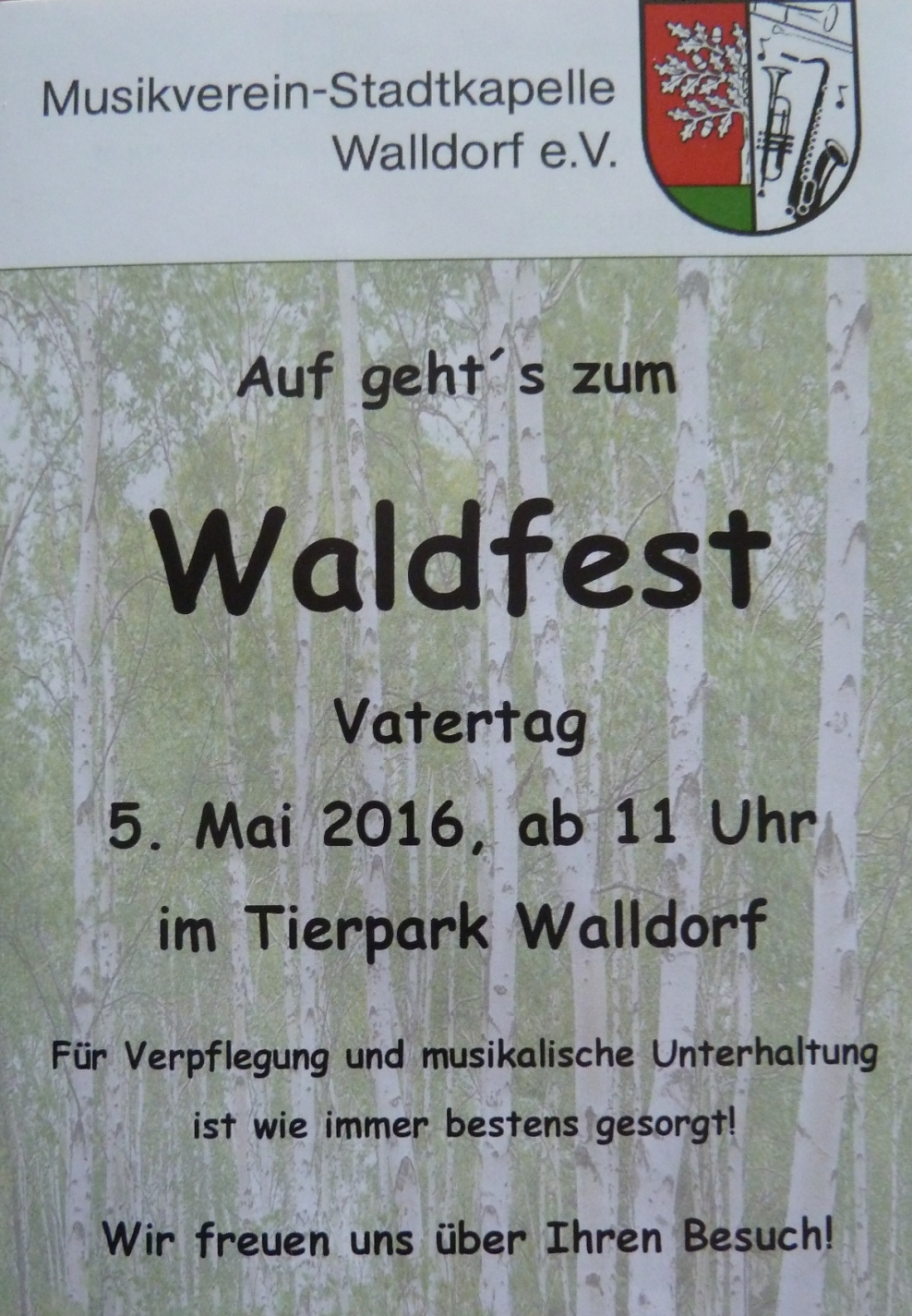 Waldfest im Tierpark Walldorf am Vatertag