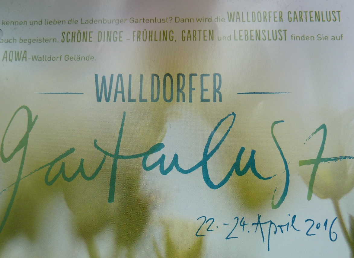 Morgen bis Sonntag: “Walldorfer Gartenlust” im AQWA