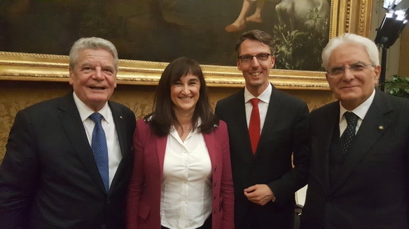 Lars Castellucci mit Bundespräsident Joachim Gauck in Turin