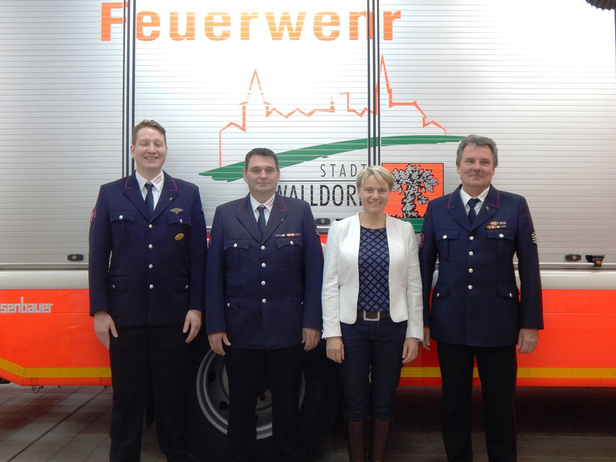 Führungsteam der Feuerwehr Walldorf bestätigt