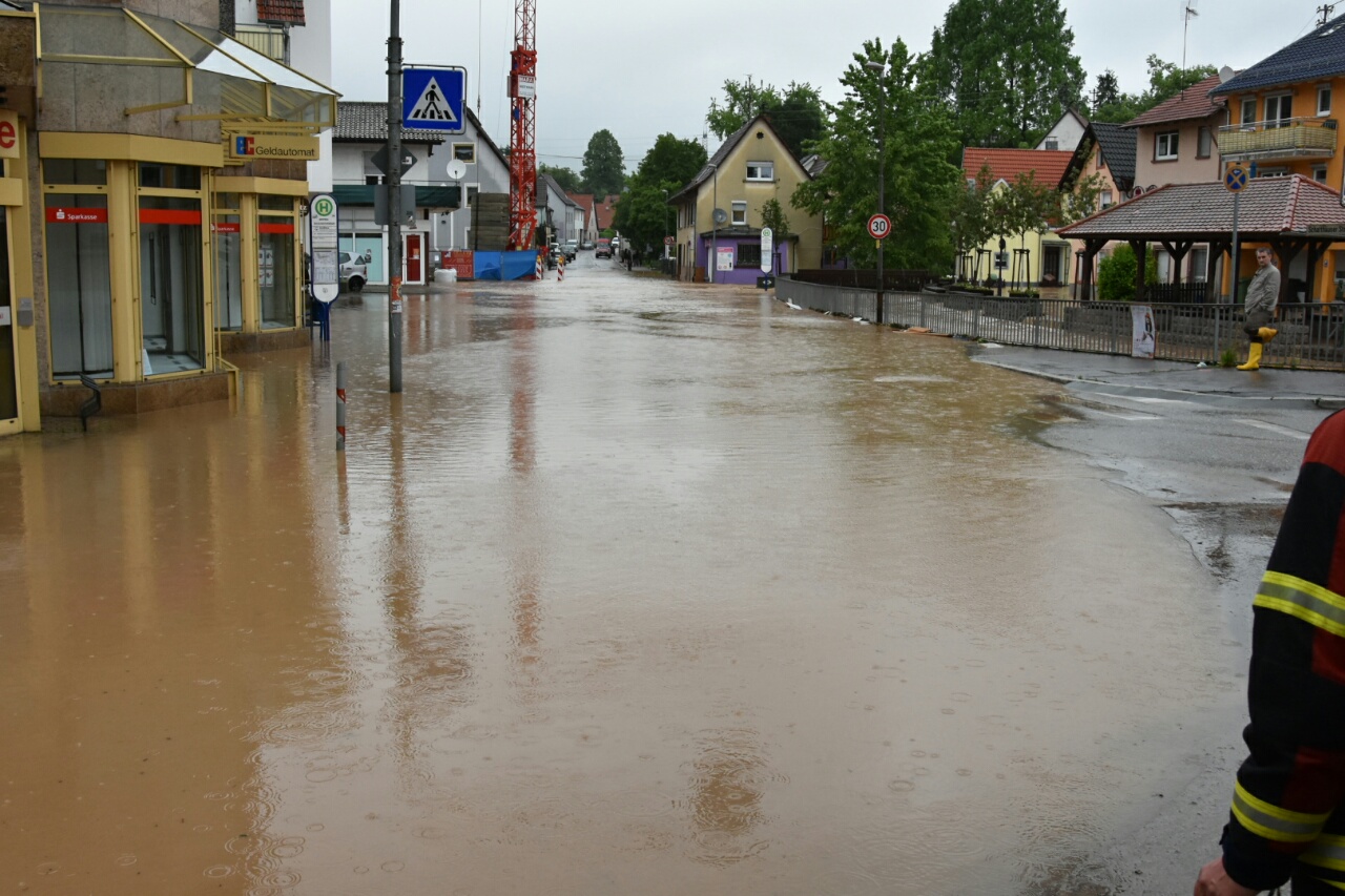 Hochwasser Baiertal – Bilder von heute Morgen
