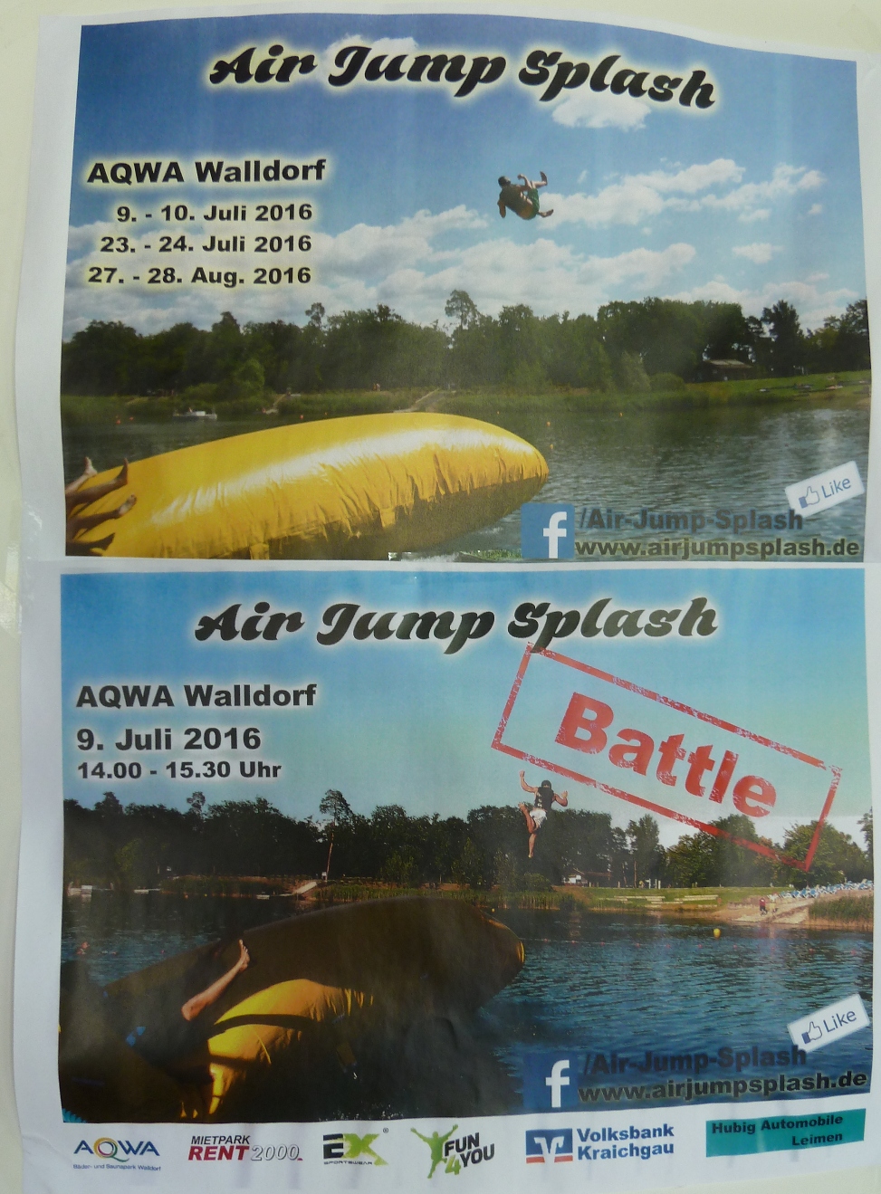 AQWA Walldorf: Air Jump Splash Battle 2016