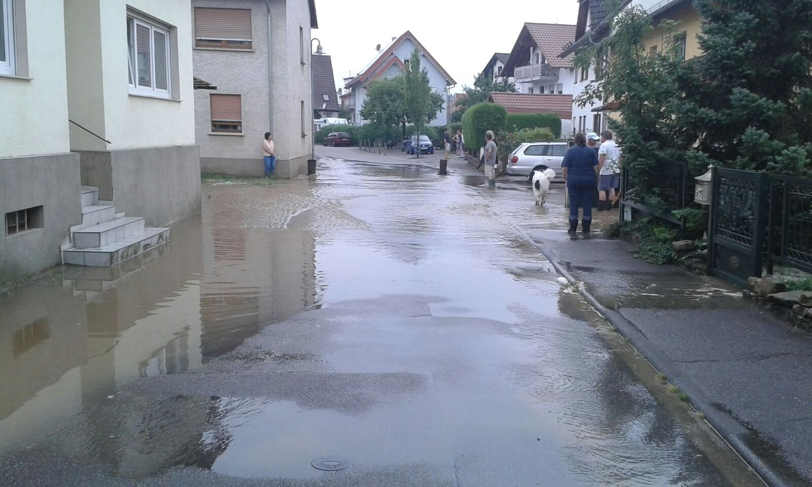 Gauangelbach in Schatthausen und Baiertal nach Starkregen