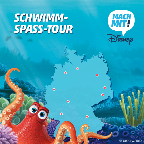 Verlosung zur Disney Schwimm-Spaß-Tour im AQWA Walldorf