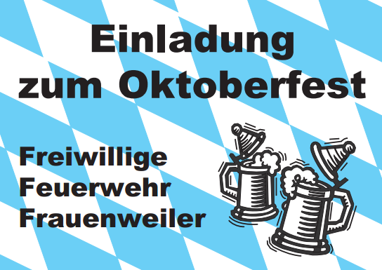 Oktoberfest der Feuerwehr Frauenweiler