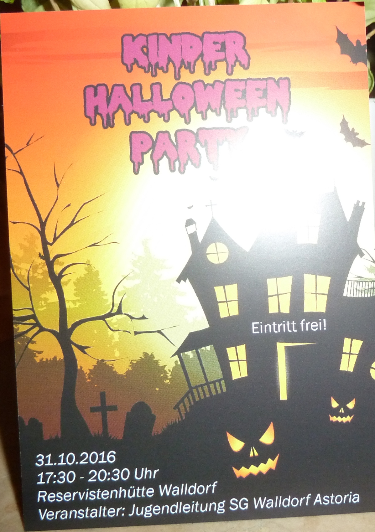Halloween-Party für Kinder mit der SG Walldorf Astoria