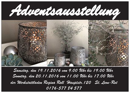 Adventsausstellungen am Wochenende