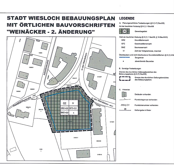 Änderung Bebauungsplan Weinäcker liegt zur Einsicht aus