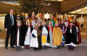 Sternsinger im Rathaus Walldorf mit Otto Steinmann.  05.01.2017 - Jan A. Pfeifer - 01726290959