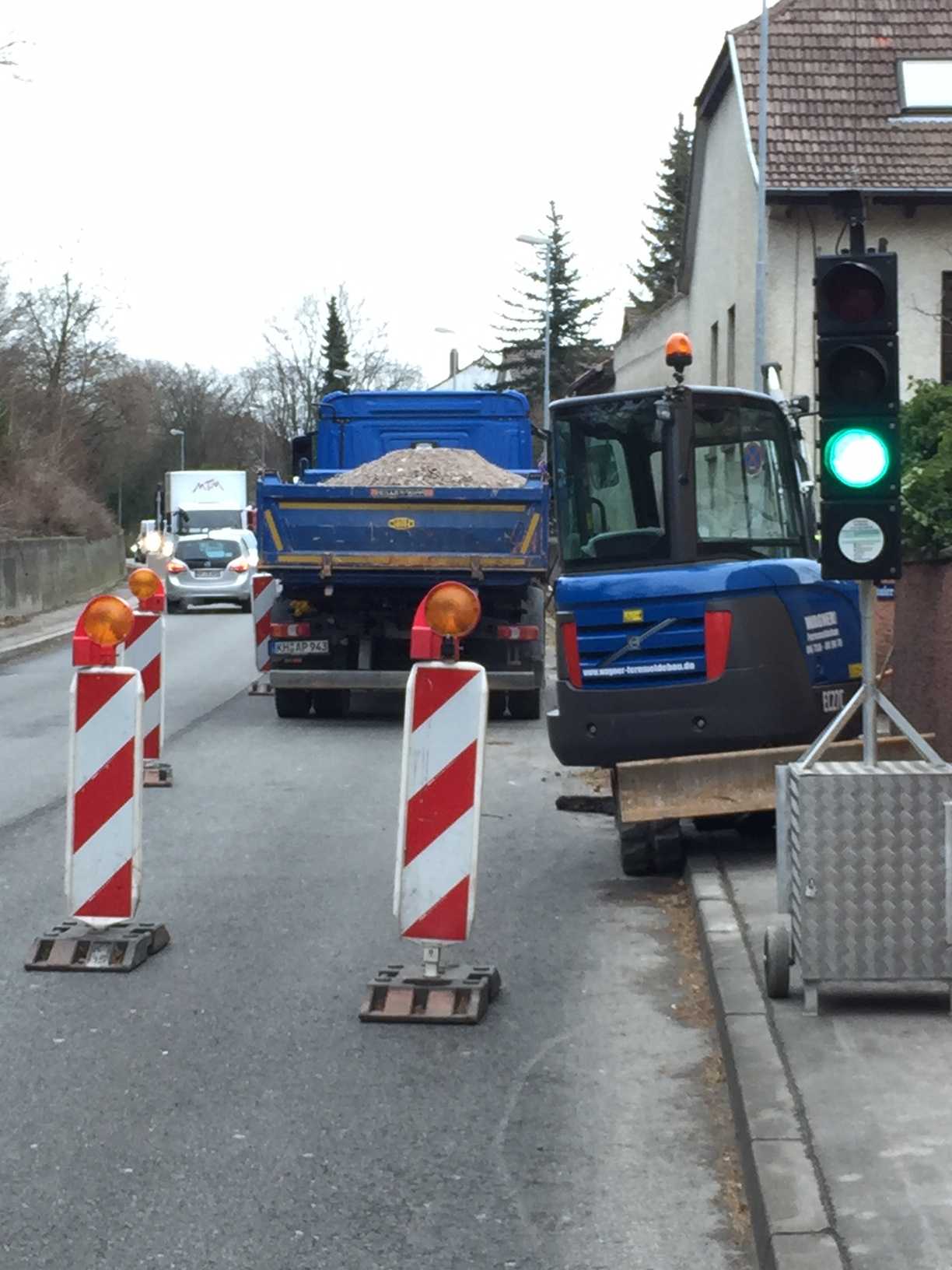 Bauarbeiten in der Baiertaler Strasse