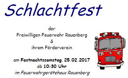 Vorankündigung Schlachtfest